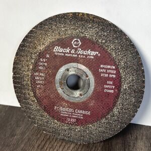 Black Decker 7 Inch Silicon Carbide Cut Off Wheel 5/8‎ Inch Arbor 8730 RPM